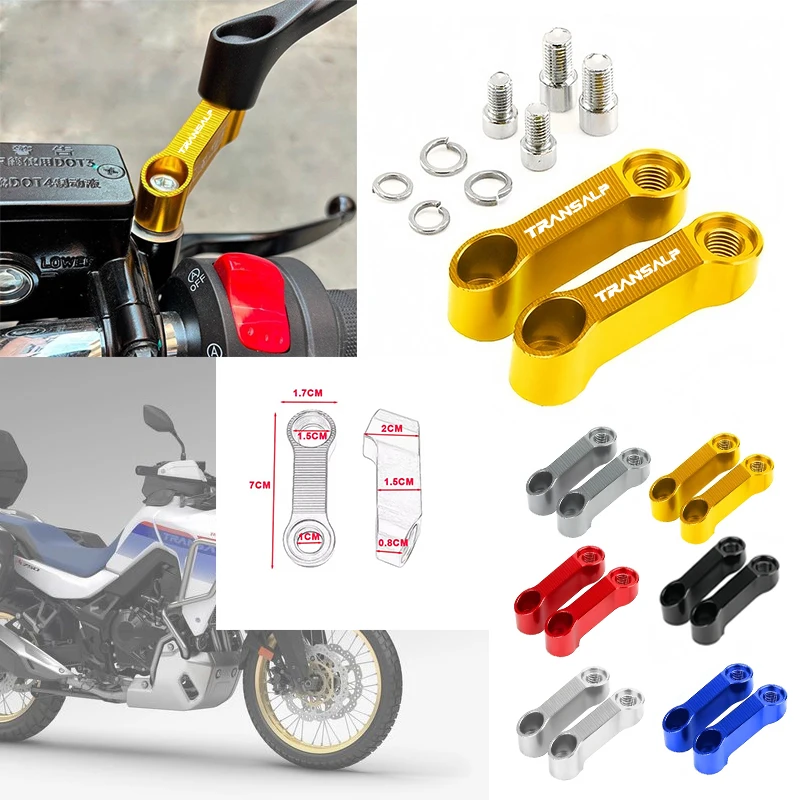 For XL600V XL650V XL700V XL750V Transalp 2023 Motorcycle Accessories Mirrors Riser Extension Bracket Rearview Mirror Extend