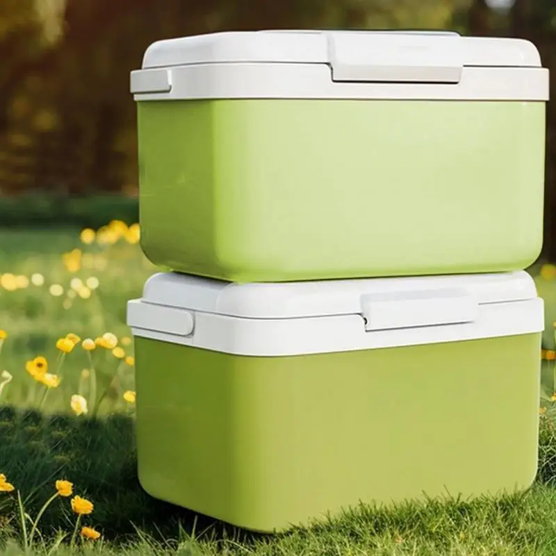 Ice Cooler Outdoor Hard Cooler Portable Leakproof Large Capacity Lightweight Cooling Chest for Camping Hiking Walking Outdoor