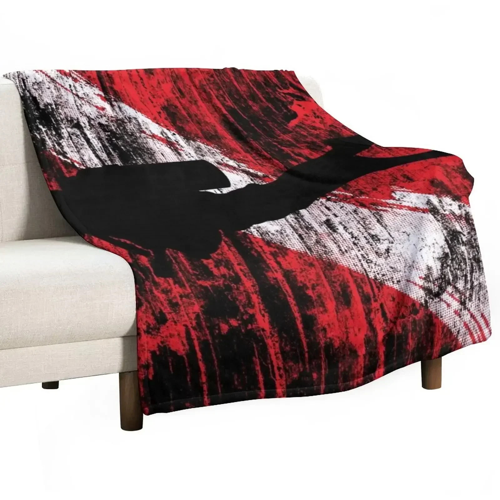 Scuba Diving Flag Throw Blanket Furry Cute Bed For Baby Vintage Travel Blankets