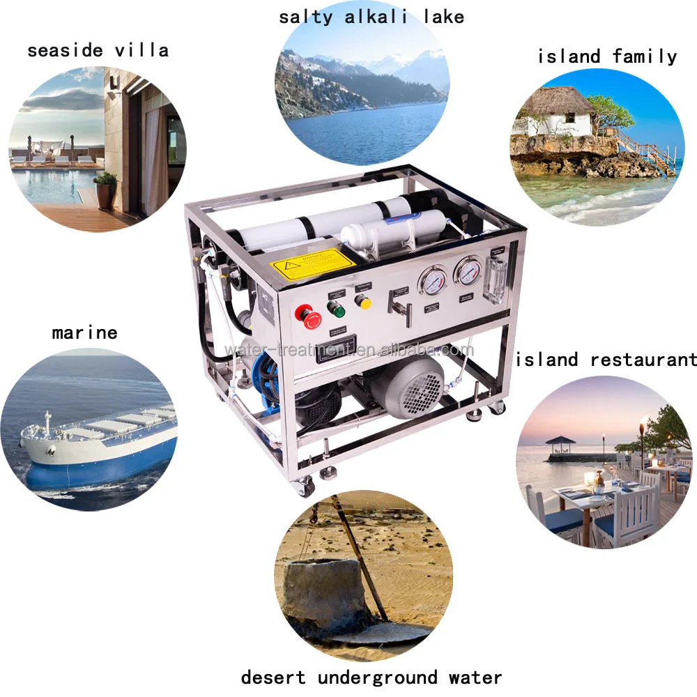 portable RO system seawater desalination small RO equipment with wheels portable water purification unit