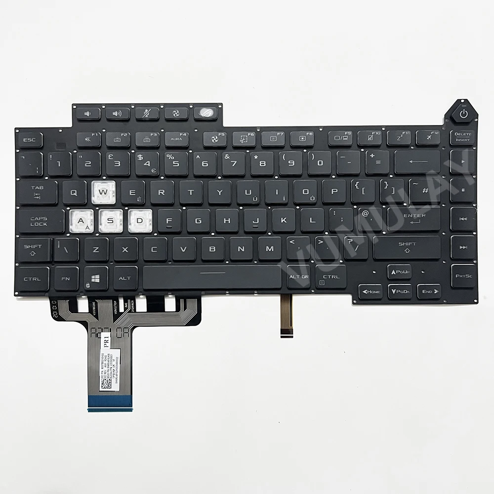 Teclado Retroiluminado uk Rgb Asus Rog Strix G15 G513 G513q G513qr G513qe G513i G513im G513ie G513ic G513r G513rc G513rm G513rw