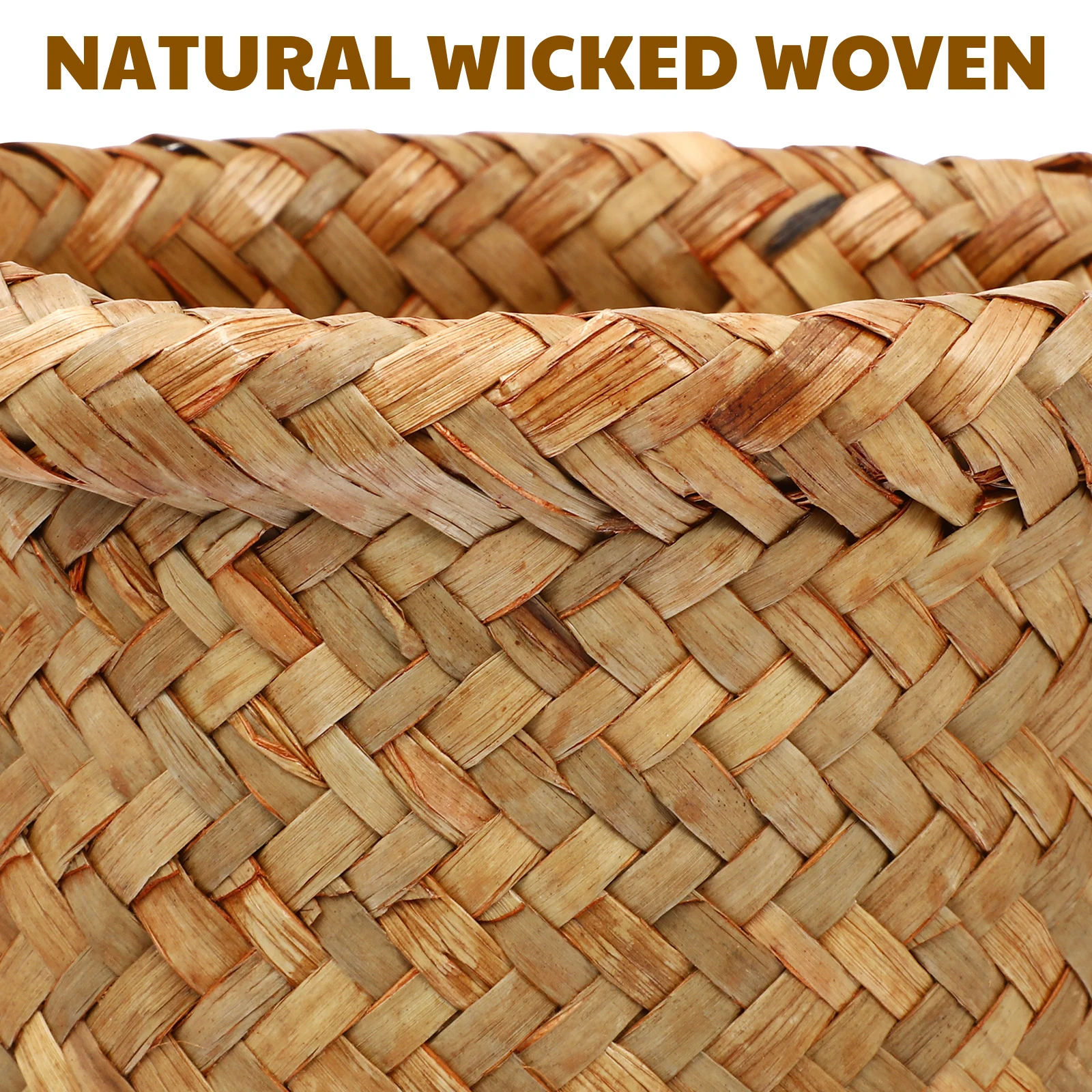

Woven Trash Can Waste Basket Small Wastepaper Bin Bedroom Bathroom Garbage Cans Household Storage Bins Long Use Time