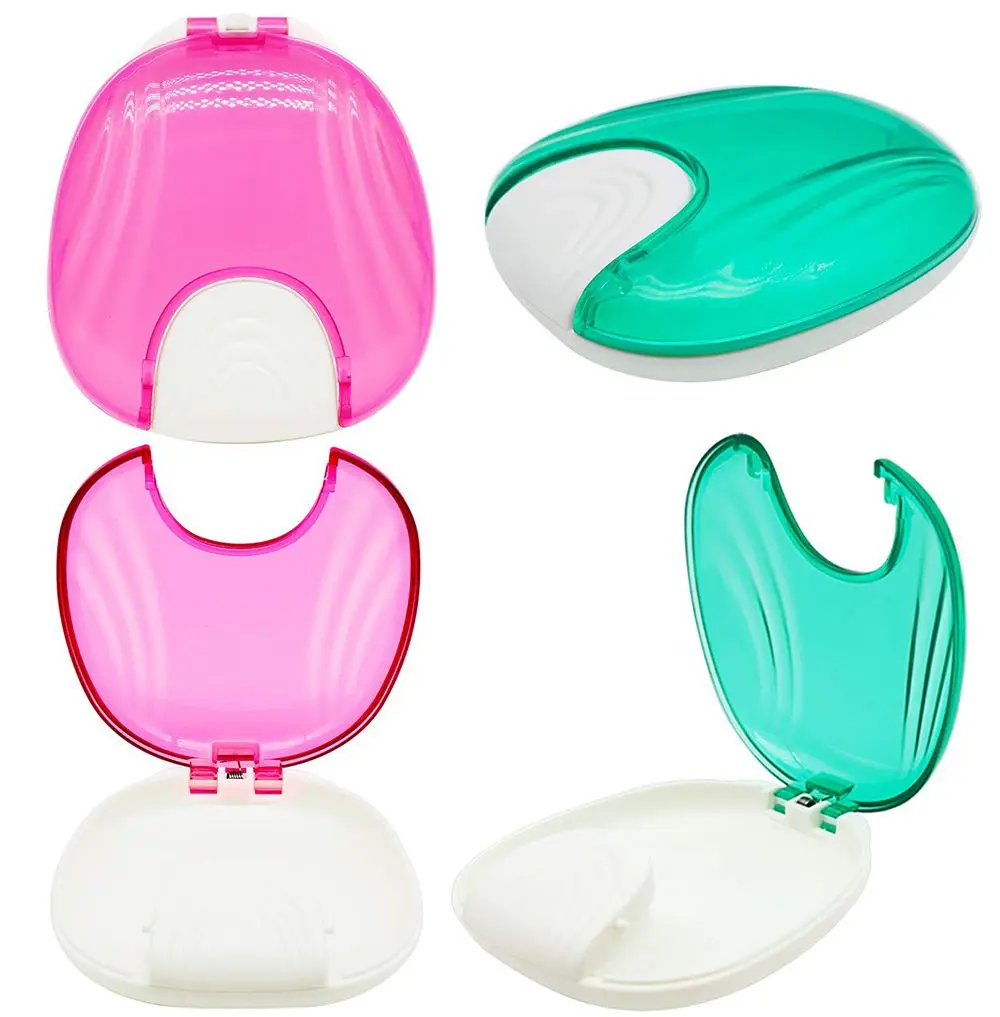 

Outdoor Storage Container Travel Orthodontic Dental Retainer Box Invisible Braces Case False Teeth Box Denture Storage Case