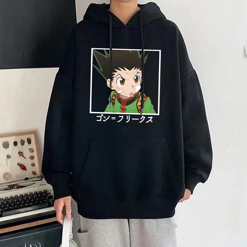 Anime Gon Freecss Print Hoodies Men/Women Fashion Personality Hooded Pullover Teen Casual Long Sleeve Sweatshirts