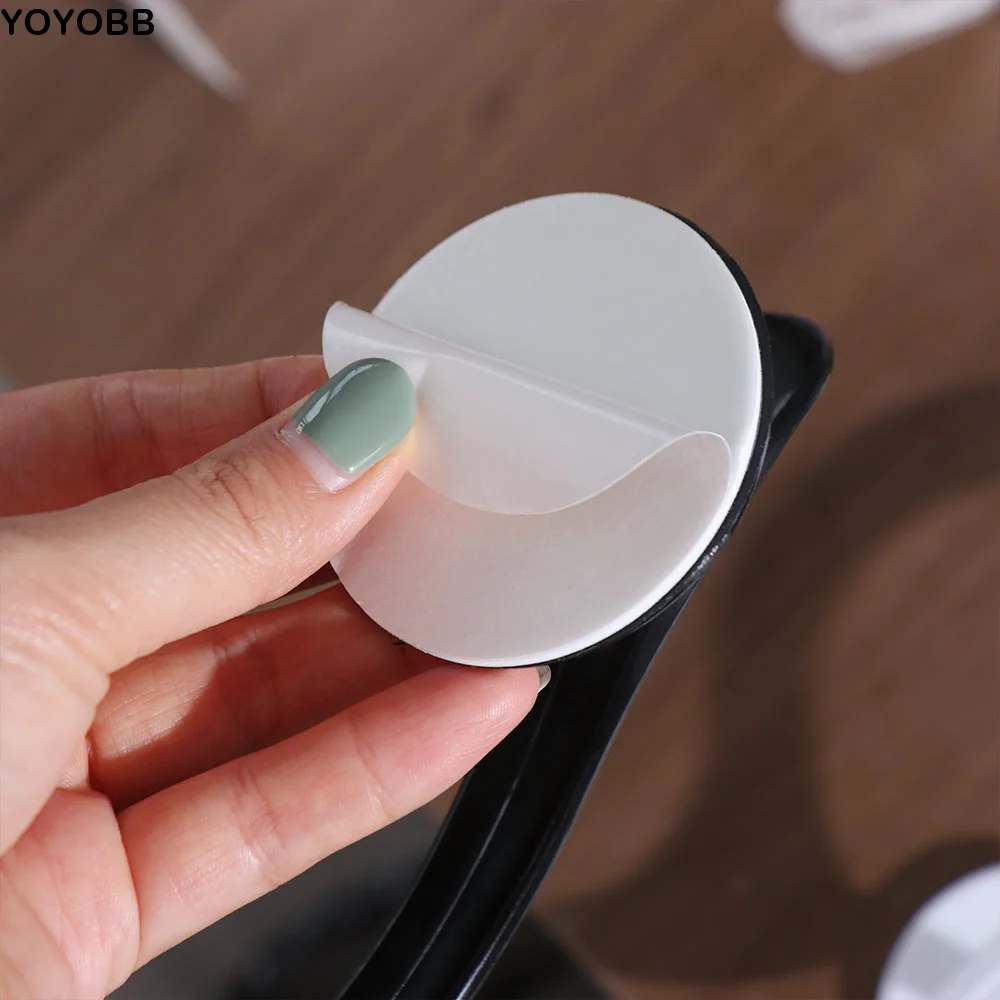 Non Punching Suction Cup Door Handle Non-slip Self-adhesive Door Punch-free Pulls Surface Mounted Plastic Cabinet Handle