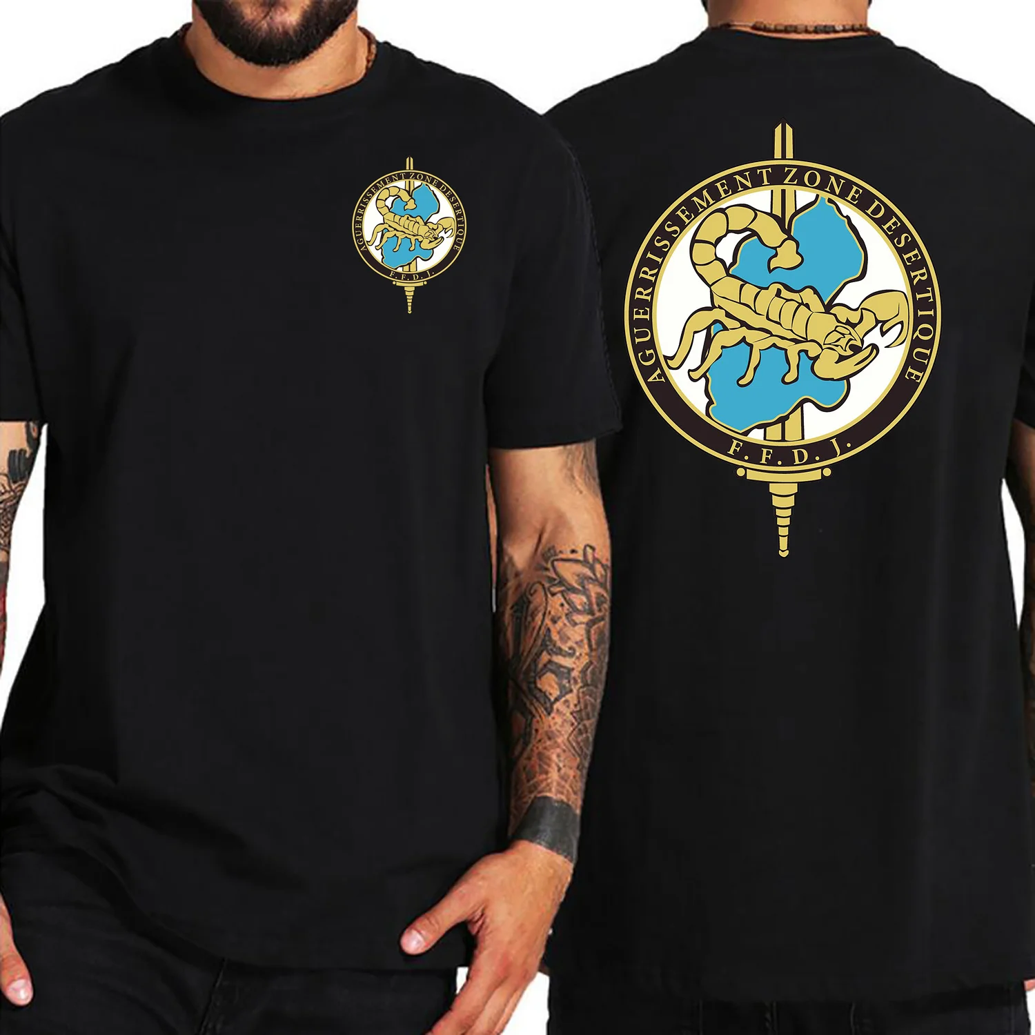 

French Desert Commando Course Badge T Shirt Men France Special Forces T-shirt Women tshirt Stylish Fashion Army Tee Shirt Camisa