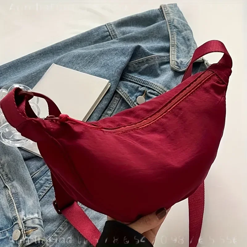 New Stylish Casual Women Crossbody Bag Adjustable Strap Dumpling Shape Single Shoulder Purse Coin Phone Pouch for Daily