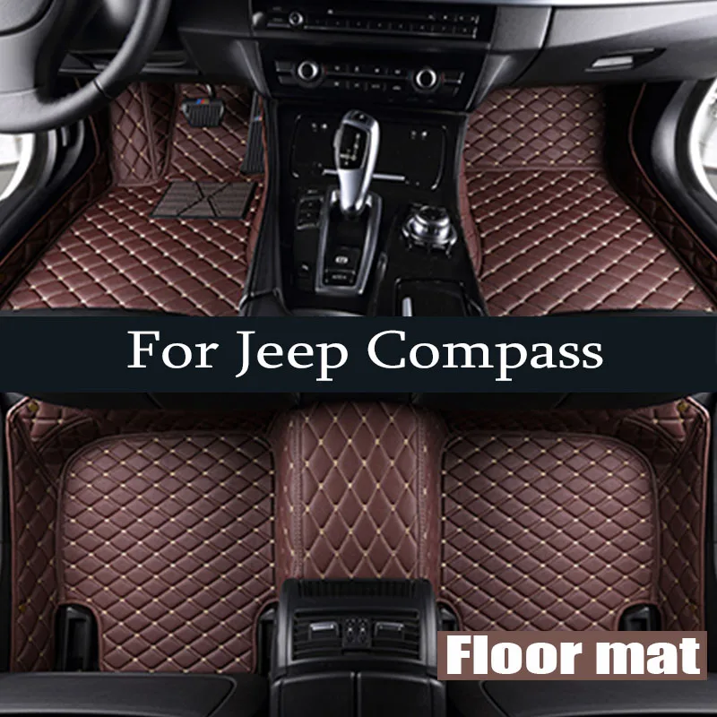 

For Jeep Compass 2017-2023 LHD RHD Auto Car Floor Mats All-Weather TPE Foot Mats Odorless Pad Tray Mat Interior Accessories