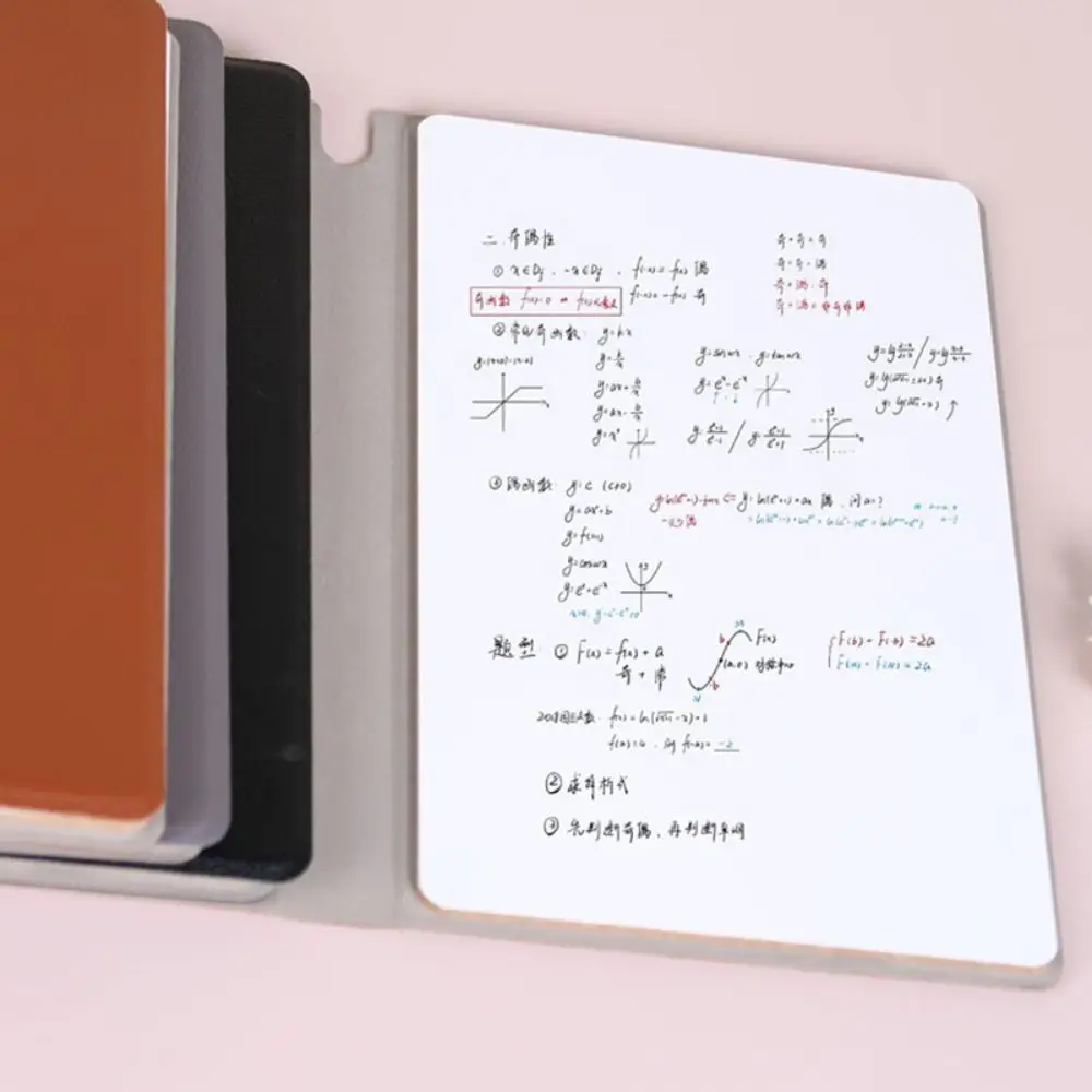 Portable PU Leather Whiteboard A5 Freestanding Erasable Writing Board Dry Erase Reusable Whiteboard Notepad School Office