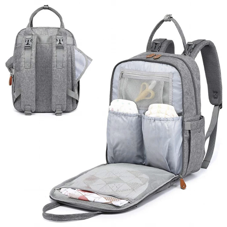 New trending custom waterproof baby nappy bags mommy bag new fashion bady diaper mommy backpack with changing station