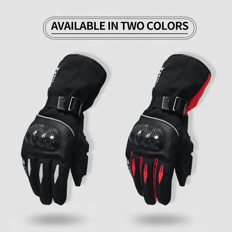 Outdoor Riding Motorcycle Winter Gloves Full-finger Thickened Velvet Windproof, Waterproof and Anti-slip Gloves