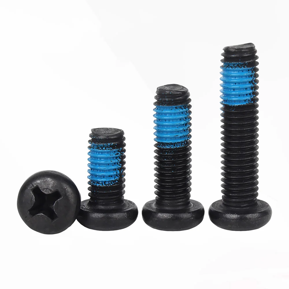 5-100Pcs M2 M2.5 M3 M4 M5 M6 M8 Black 304 Stainless Steel Screw Pan Round Head Screws Universal Repair Parts Pitch:0.4mm-1.25mm