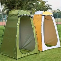 1pc 120x120x190cm New Camping Shower Tent with Portable Toilet and Changing Room Outdoor Shower Shelter for Hiking and Adventure