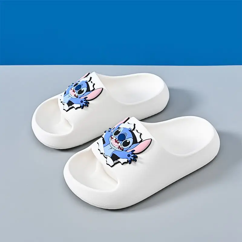 Disney Lilo & Stitch Cartoon Stitch pantofole da bagno Casual per ragazzi e ragazze Trendy Anime scarpe da casa con suola morbida antiscivolo