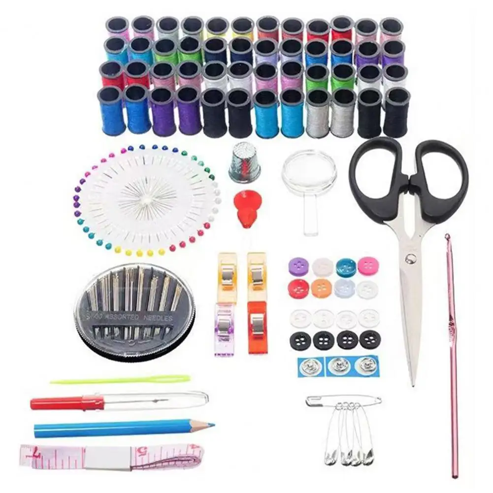 10/73/97/172Pcs/Set Sewing Kit with Case Colorful Thread Needle Tailor Scissors Tape Measure Emergency Sewing Accessories Suppli