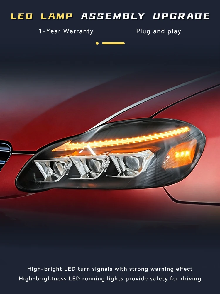 Headlight Styling FOR Toyota Corolla 2003-2008 Front Projector Lens DRL Head Lamp LED Bulbs Car Stuff Auto Mobile Accessory