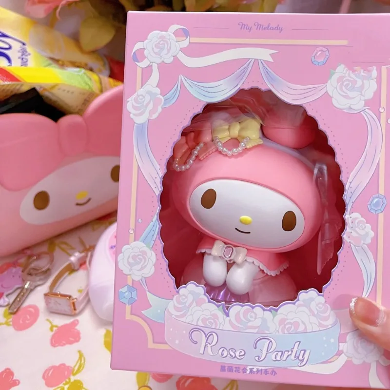 15 سنتيمتر سانريو زهرة الورد مهرجان الشكل شخصية كرتونية كورومي بلدي ميلودي تمثال نموذج سطح المكتب زخرفة فتاة الكرتون هدية