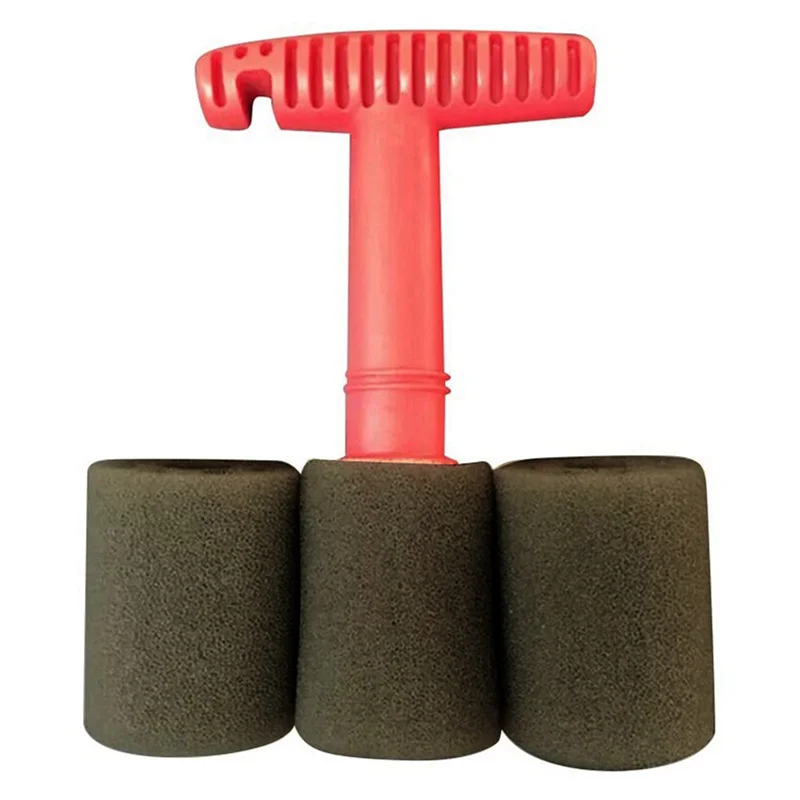 2X Car Wash Embedded Tire Screw Brush Lug Nut Wheel Cleaning Tools With 6 Extra Sponges-A78G