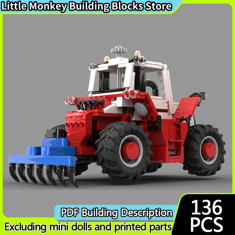

City Car Model MOC Building Bricks Farmland Operation Vehicles Modular Technology Children Holiday Gifts Assemble Toys Suit