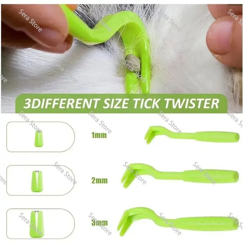 Dog Tick Remover Kit Flea Remover Hook Tweezer for Dogs Tick Clamp Pets Cat Dog Miates Flea Extractor Accessories