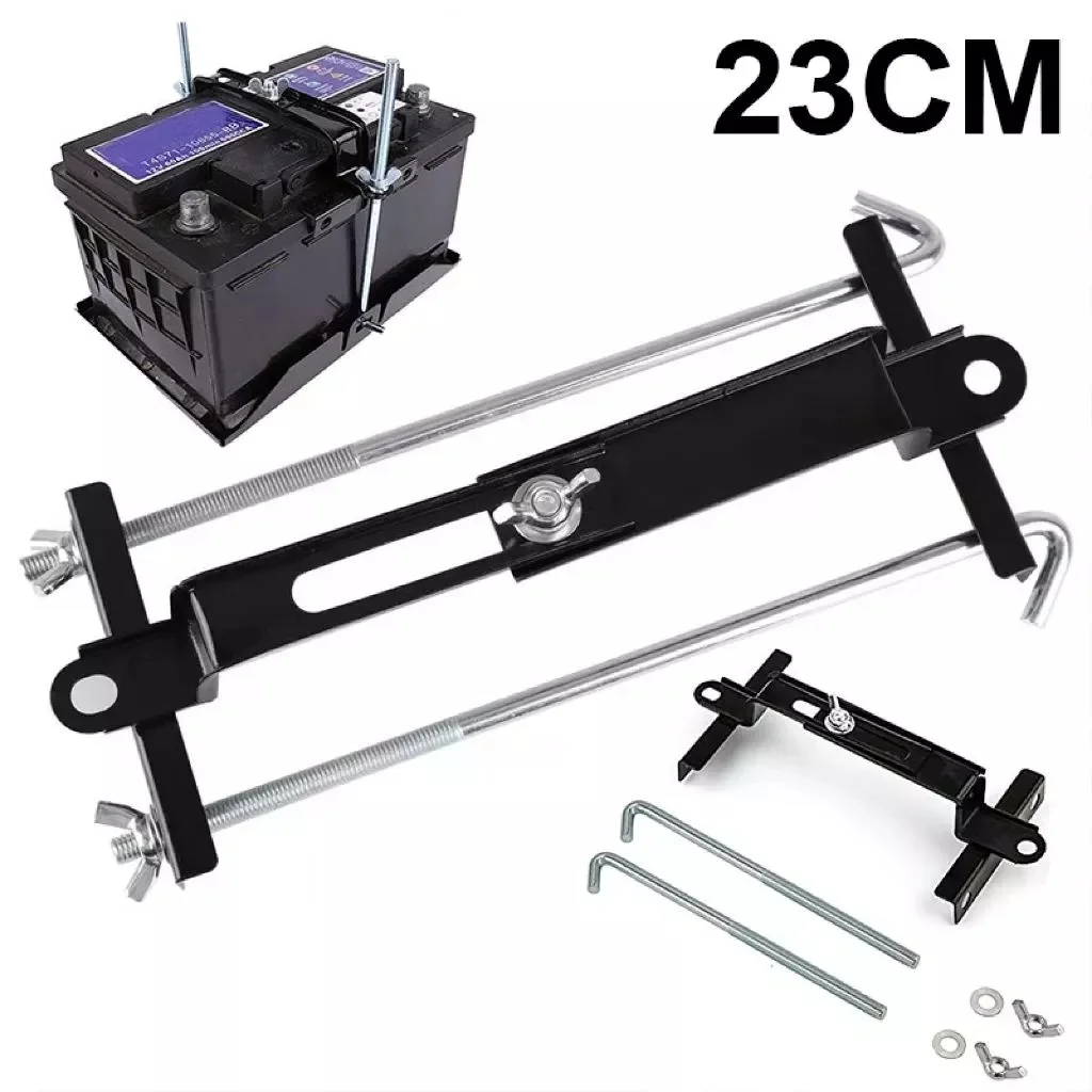 

Car Battery Hold Down for Tray, Universal Adjustable Battery Crossbar with J Bolt, for SUV Car,Corrosion Resistance (27cm bolts)