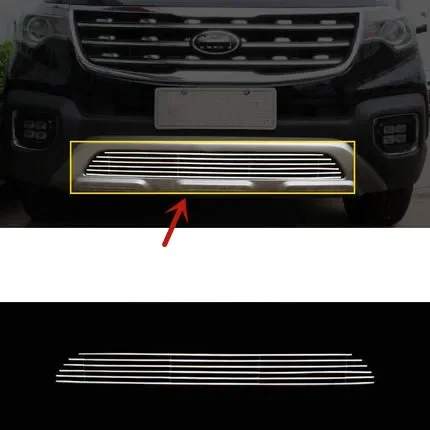 For Kia Sportage R 2018-2019 aluminum alloy bumper grille Front grille trim frame insect prevention decoration car accessories