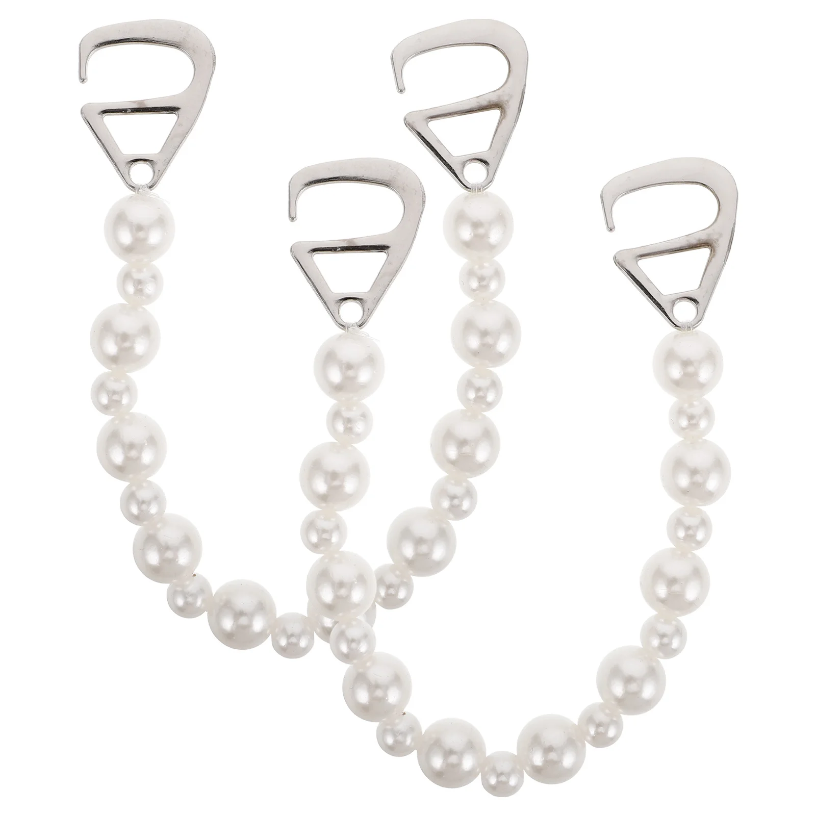 

2 Pcs Ankle Bracelets Jewelry Accessories Decoration Beach Gift for Women Imitation Pearl Bead Chain