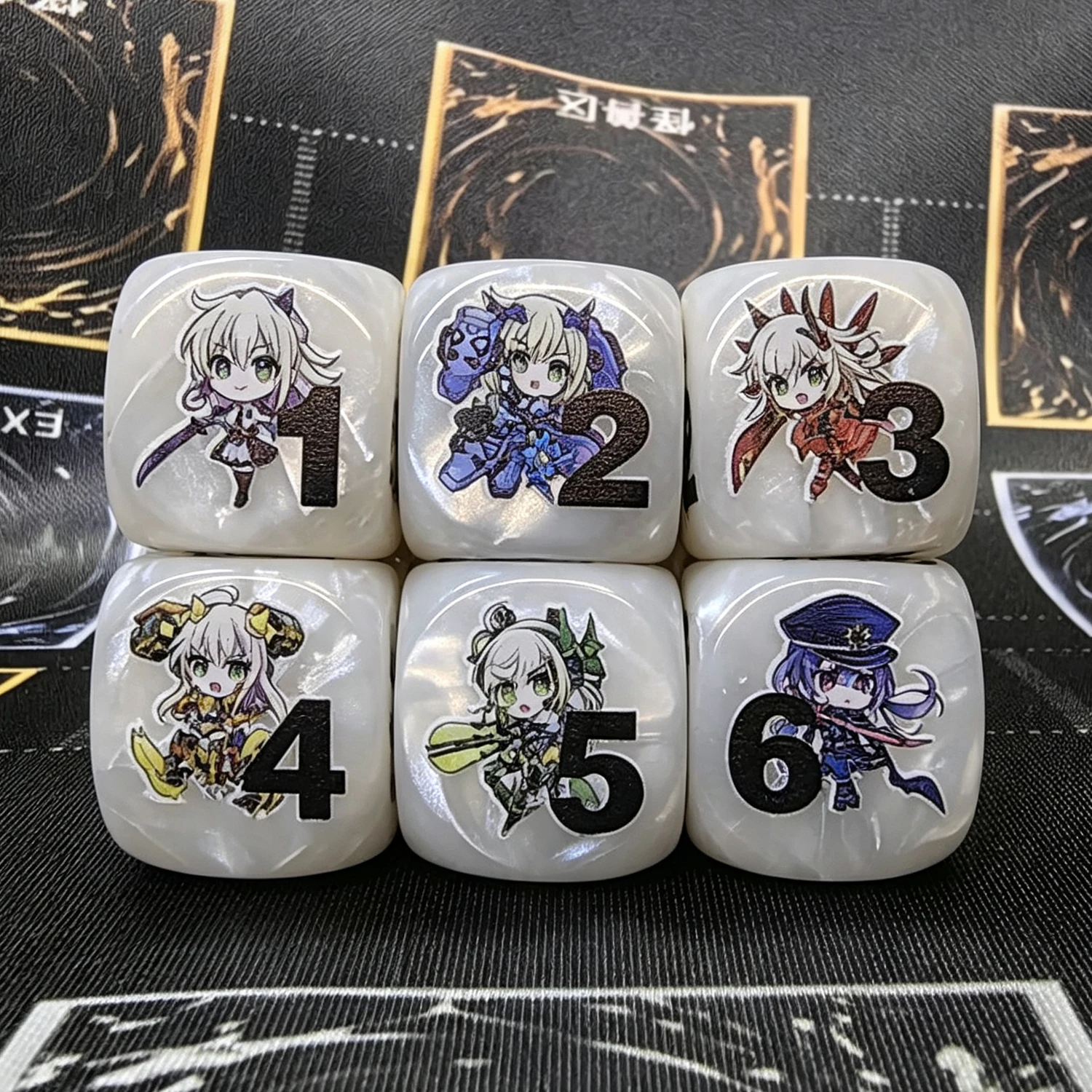 

20Mm Diy Self Made Yu-Gi-Oh! Sky Striker Ace Q Version Acrylic Dice Ygo Sky Striker Ace Damage Counter Dice Anime Cards Gift Toy