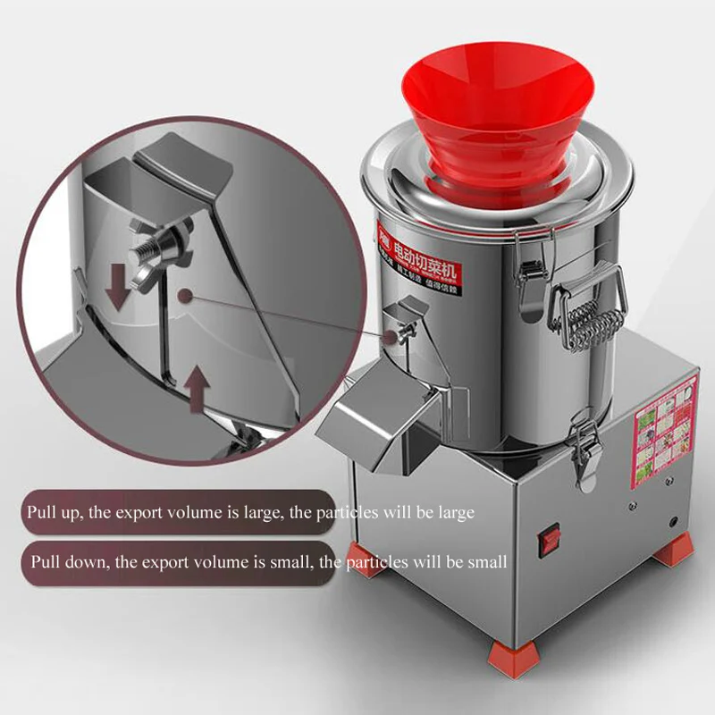 Stir Filling Vegetable Cutting Machine Electric Veg Cutter For Ginger Chili Onion Cabbage Leek Granule Processing Vegetable Pell