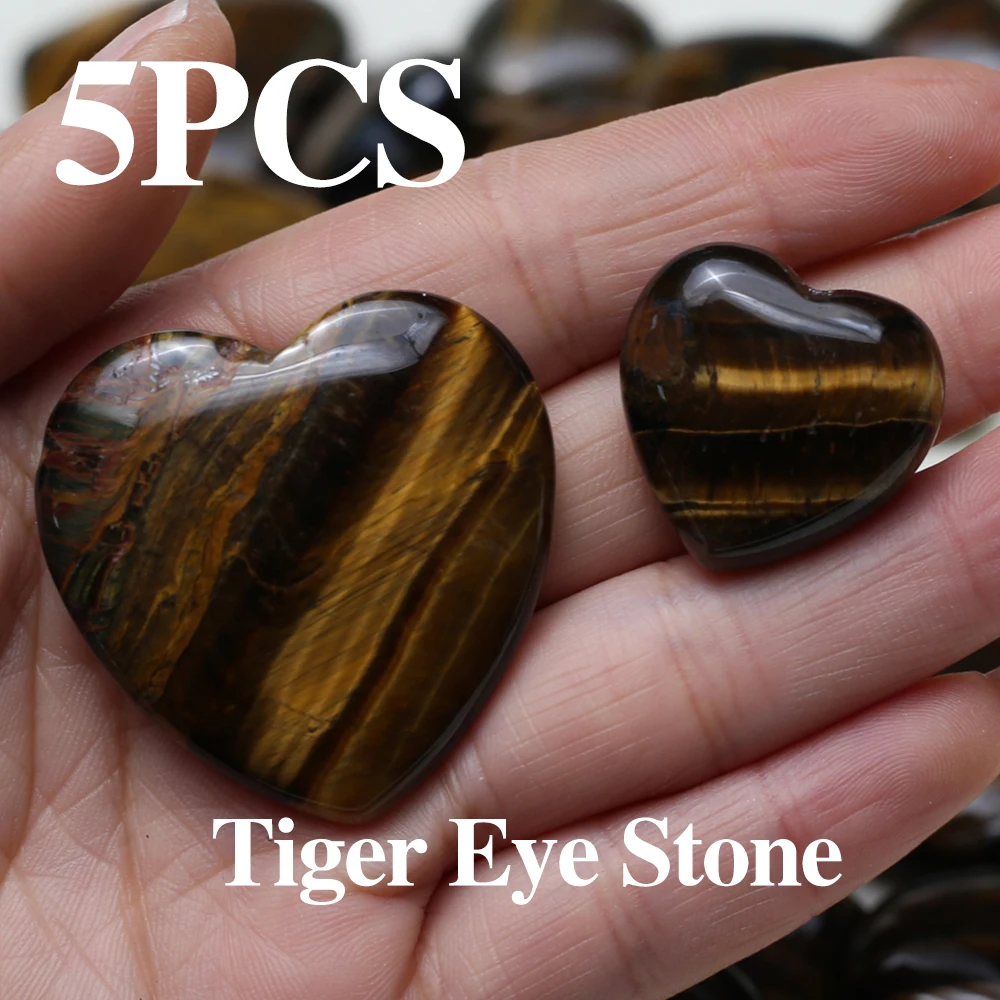 5pcs Crystal Stone Beads Ornamen Heart Shape Natural Amethyst Quartz Living Room Ornament Love Thumb Stone Forgetfulness Stone