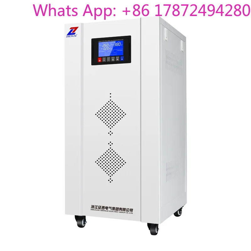 High-power pure copper  three-phase voltage regulator 380v industrial automatic compensation AC voltage stabilized power supply