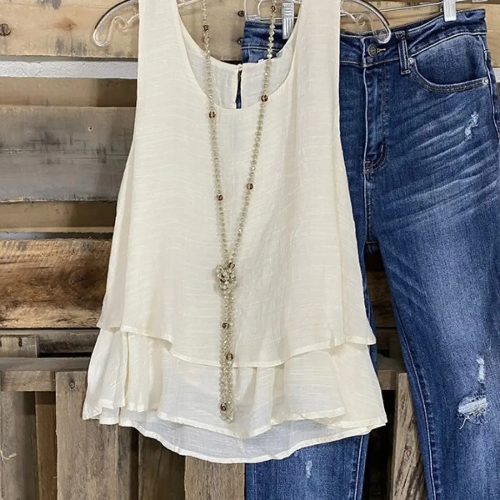 

Женская повседневная футболка без рукавов в европейском и американском стиле, двухслойный хлопково-льняной жилет из двух частей, хит продаж