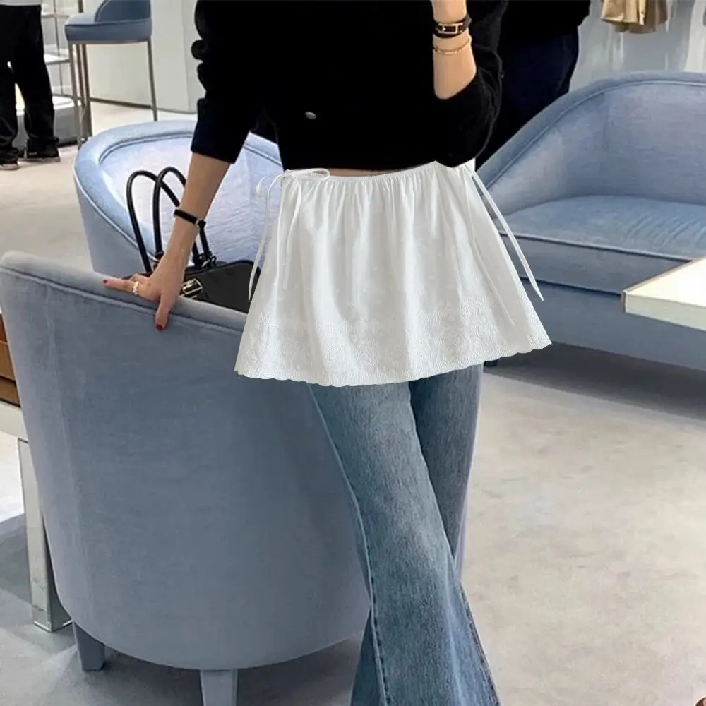 Nieuwe Y2K Mini Gelaagde Rok Geplooide Hoge Taille Lace Up Ruches Rokken Harajuku A-lijn Korte Jupe Rokken Vrouwen