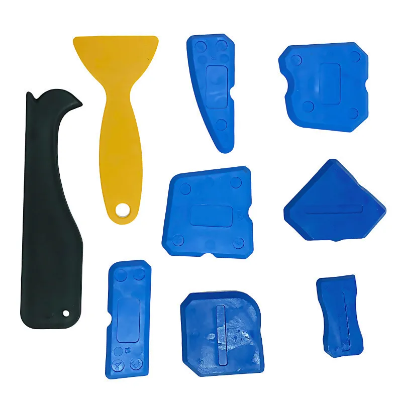 4/9pc Silicone Sealant Spreader Spatula Scraper Wall Putty Knife Floor Cleaning Corner Shovel Pressure Seamer Construction Tools