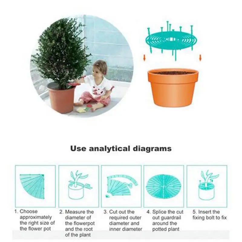 Donica na rośliny kratownica zabezpieczająca dla niemowląt osłona gleby dla kotów wielokrotnego użytku narzędzie do kopania w domu akcesoria do