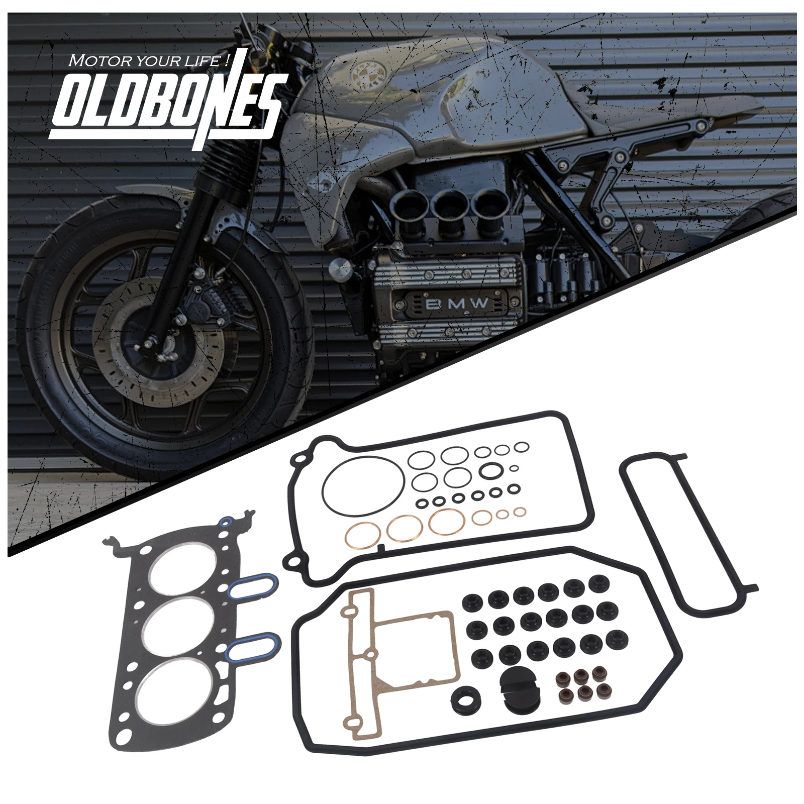 For BMW K75 K 75 Cafe Racer Motorcycle Rubber Kit Full Set Gasket Set Incloudes Valve Cap Gasket