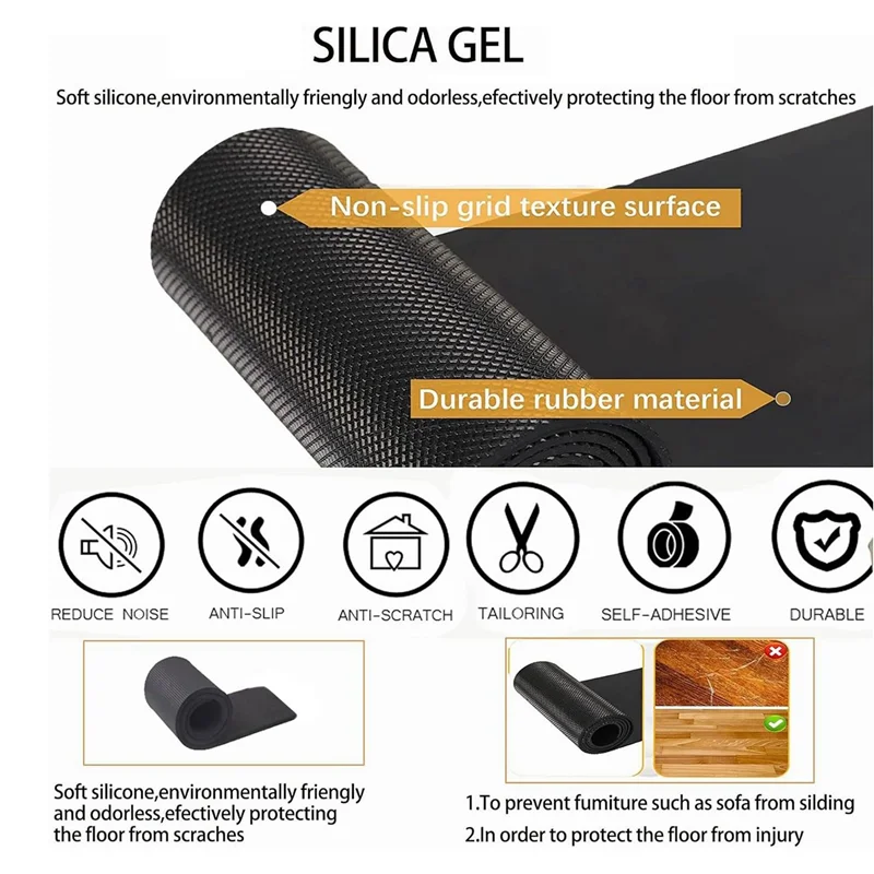 

B61A-2Pack Anti-Slip Furniture Rail Pads For Recliner For Recliners,Sofa,Couches,Chairs.Etc Perfect Non Skid Furniture Pad Durab
