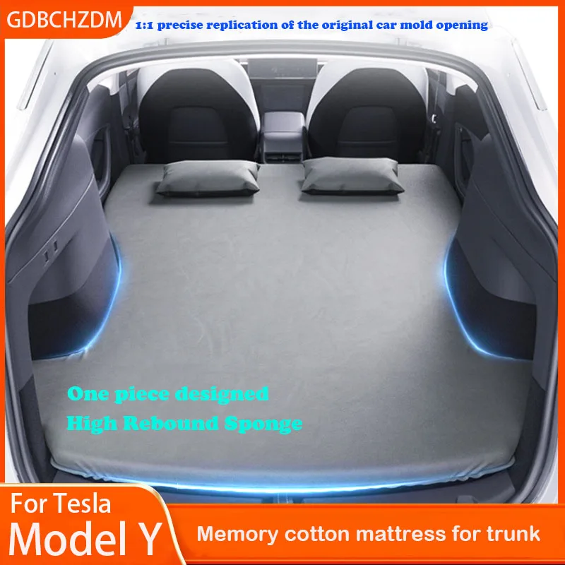 Camping Mattress For Tesla Model Y  Portable Foldable Memory Foam Travel Sleeping Mattress Storage Bag & Sheet  Accessories