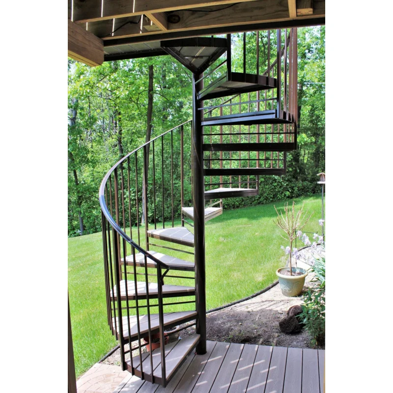 Custom.Stylish في الهواء الطلق العلية استخدام السلالم الصلب المجلفن الدرج المعدني سلالم الحديد المطاوع