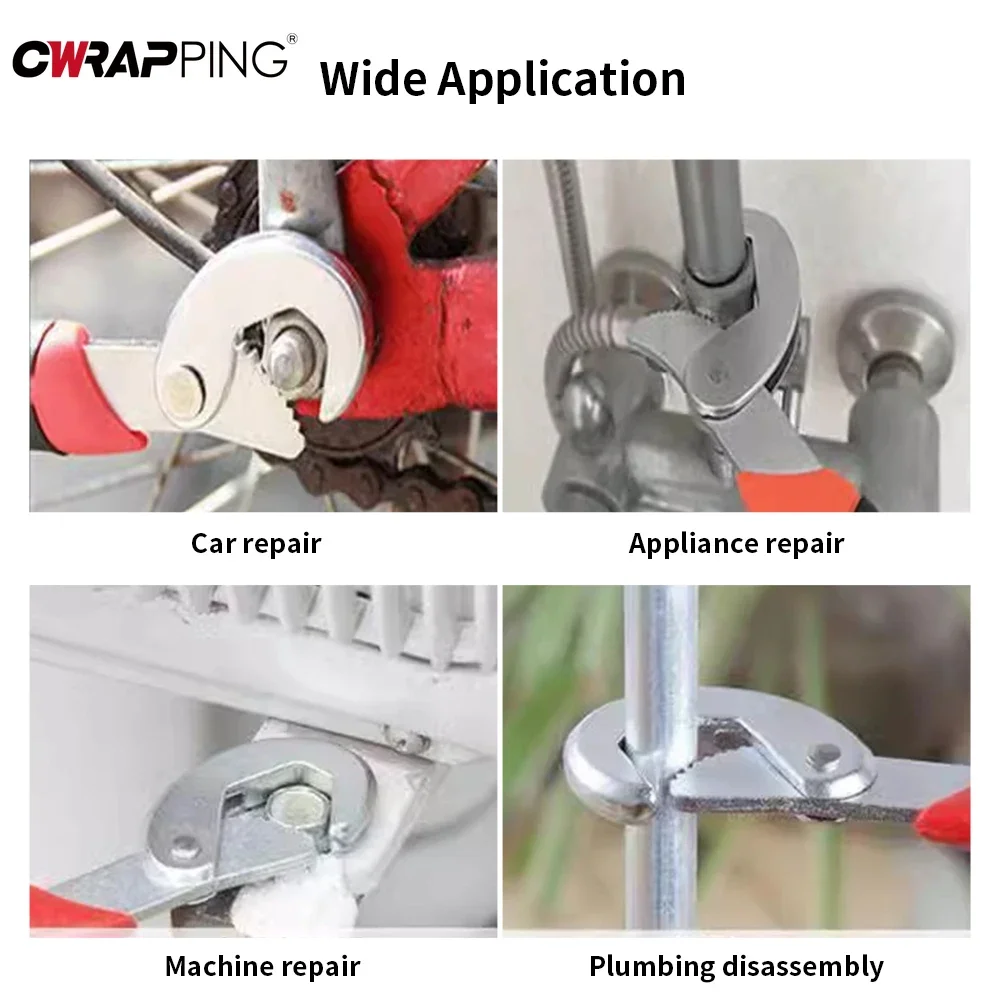 Multifunctional Wrench Spline Bolt Adjustable Portable Torque Ratchet Oil Filter Repair Pipe Wrench for Home Kitchen Car Tools image 5