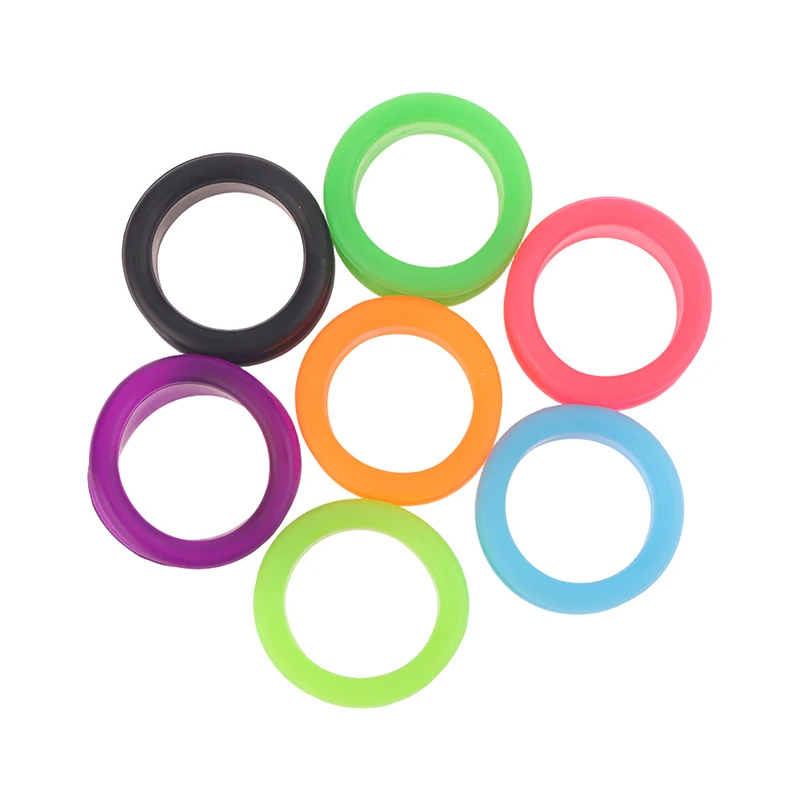 10Pcs/set Soft Silicone Ring For Salon Barbers Professional Barber Hair Shears Scissors Finger Rings Grips Inserts