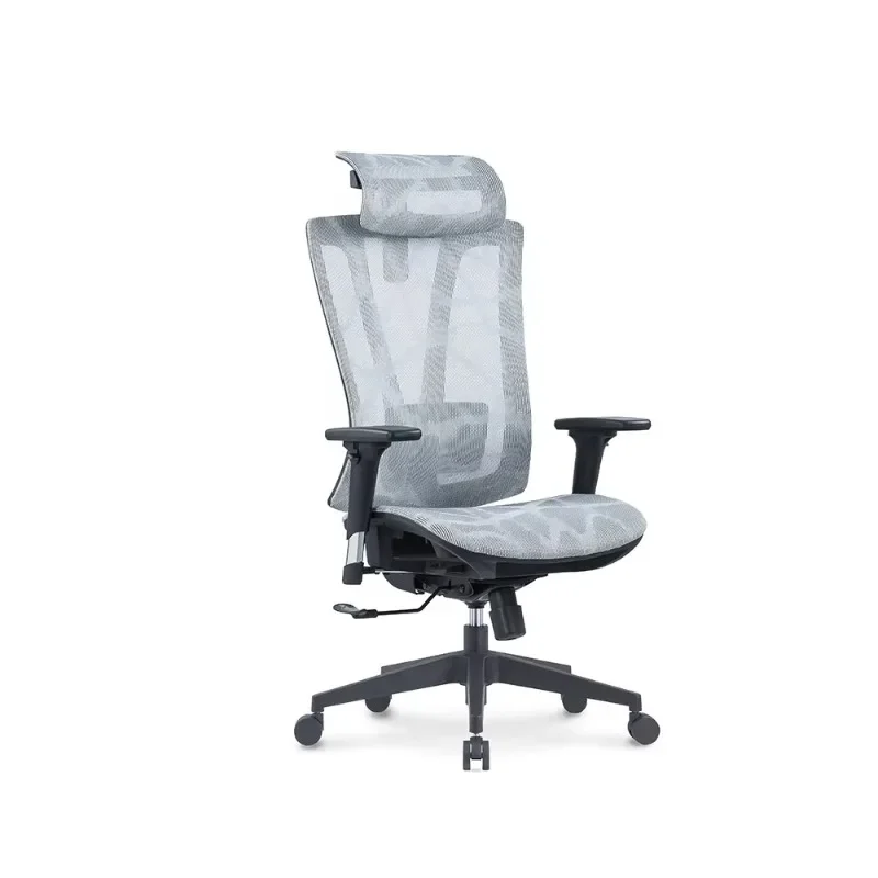 Gray Adjustable Revolving Swivel Lift Nesting Executive Office Chair High Back Stylish Mesh Ergonomic  