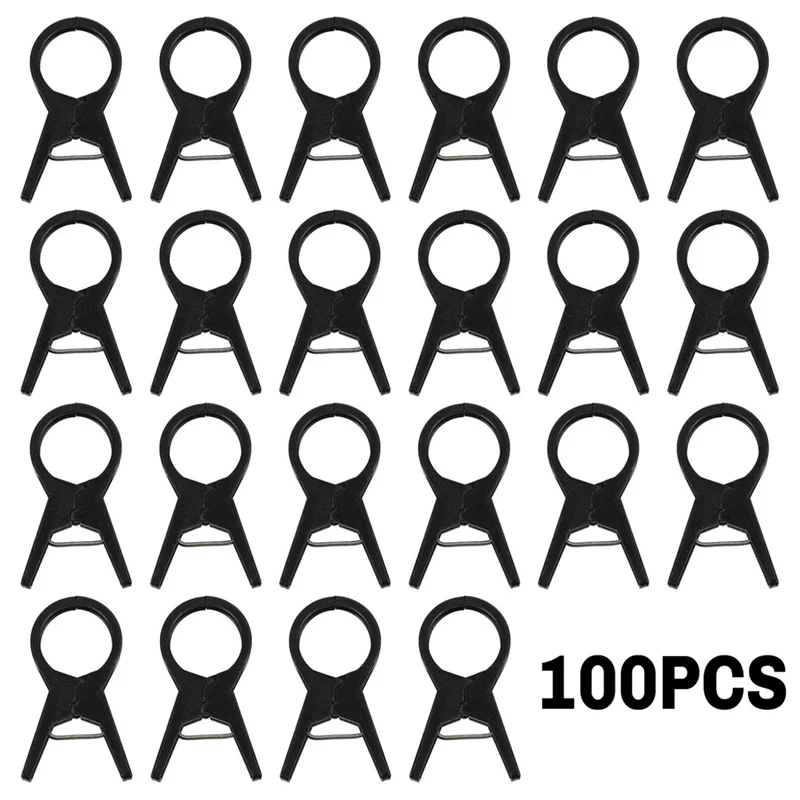 ABPQ-100PCS Strumento di giardinaggio in plastica con clip per innesto di piante per cetrioli melanzane anguria, morsetto anticaduta a bocca piatta a bocca tonda