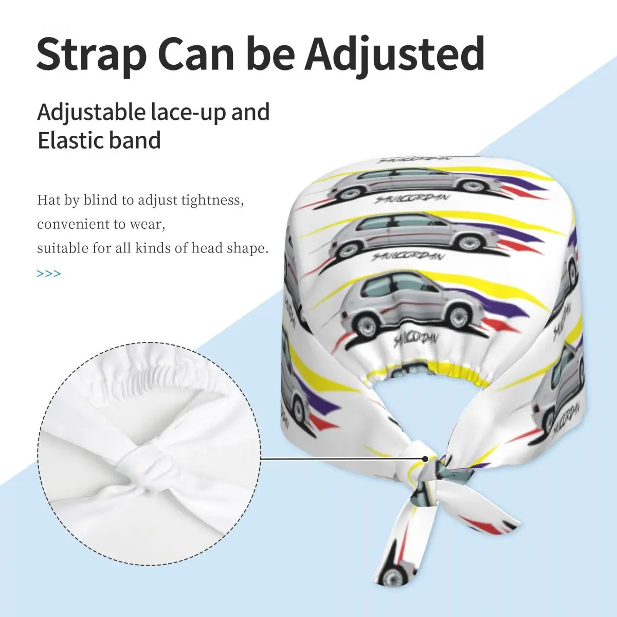 Czapka chirurgiczna 106 Rally, czapka robocza dla lekarza, regulowana czapka pielęgniarska dla mężczyzn i kobiet, czapka dla dentysty