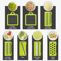 14 in 1 Multifunctional Vegetable Chopper Grate Food Handle Food Chopper Vegetable Slicer Dicer Cut Kitchen Items Kitchen Tools