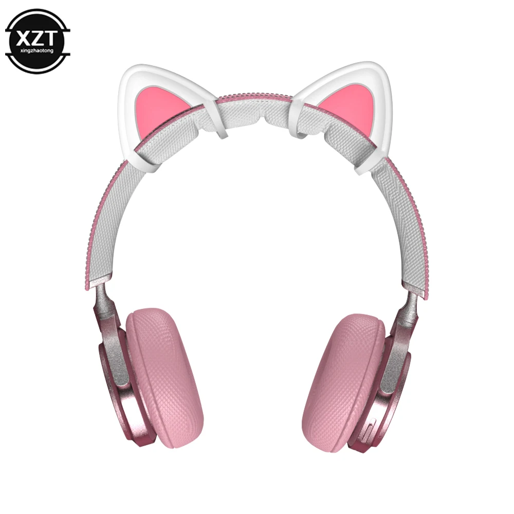 Simpatici accessori per cuffie con orecchio di gatto rosa Accessori per cuffie da gioco Decorazione per cuffie stereo Orecchio di gatto adatto per cuffie
