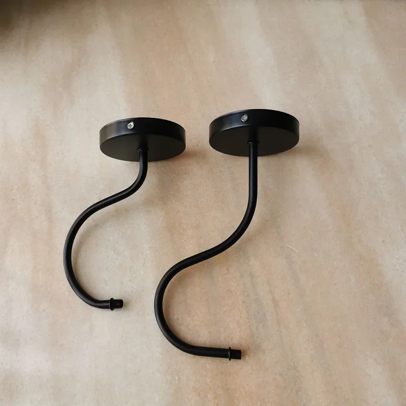 

Portable Wrought Iron Water Pipe M10 Male Connector for Wall Lamp Sturdy Durable Bendable Tube With Base For DIY Lightings