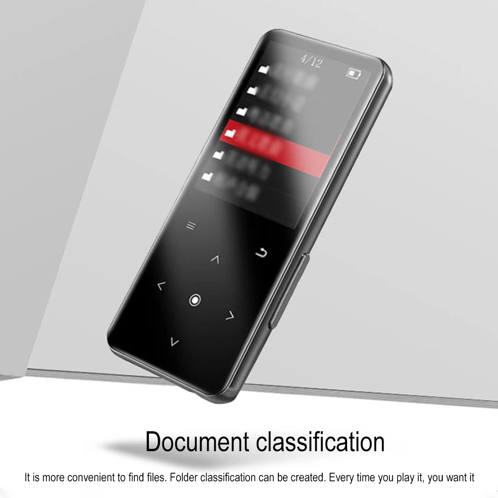 Nuovo lettore MP3 Bluetooth 5.0 Lettore MP4 Lettore musicale HiFi Lossless Walkman audio portatile con FM/E-book/Registratore/Mp3