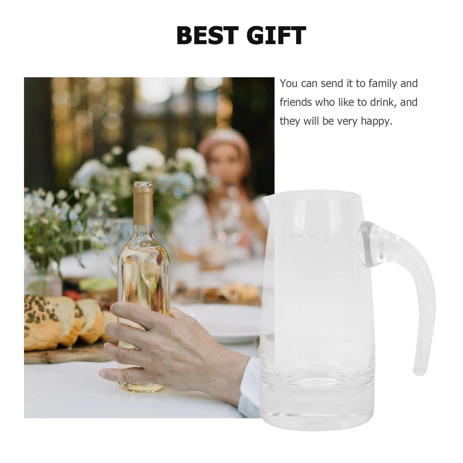 

Transparent Glass Wine Decanter Elegant Carafe Style Softens Wine Taste Ideal for Home Bar Restaurant Liquor Divider