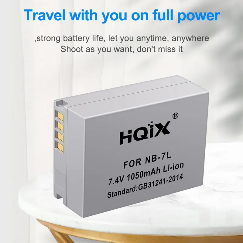 

HQIX for Canon Powershot SX30 G12 IS Camera NB-7L USB Charger Battery